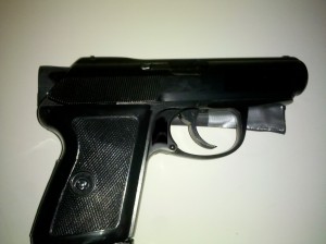 Magnetic Holster in use