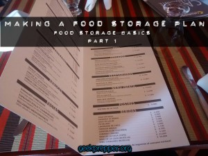 making a food storage plan