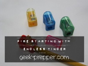 Fire Starting with Tinder from Endless Wood Shavings geek-prepper