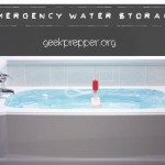 Emergency Water Storage