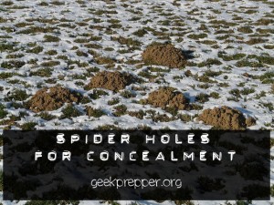spider holes for concealment
