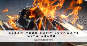 clean your camp cookware with ashes