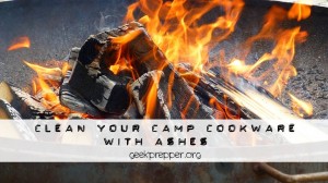 clean your camp cookware with ashes