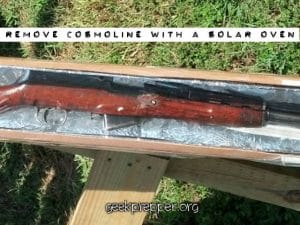 remove cosmoline with a solar oven