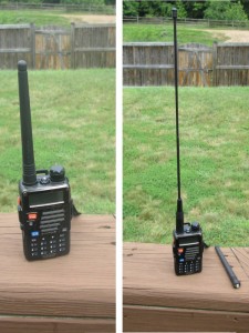 baofeng stock and expert power 14" Dual Band Antenna