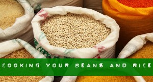 cooking beans and rice