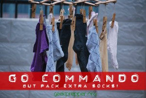go commando but pack extra socks