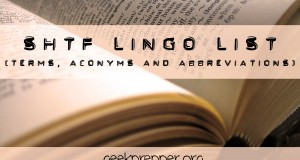 shtf prepper lingo terms